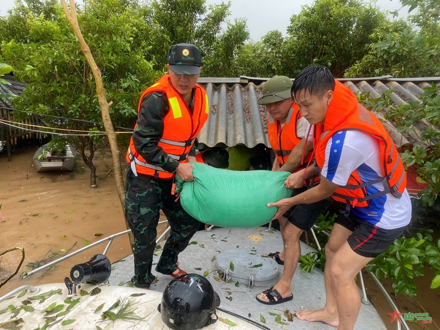 LLVT tỉnh Hải Dương: Huy động lực lượng giúp nhân dân khắc phục hậu quả mưa lũ